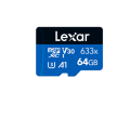 Lexar LMS0633064G-BNNNG High-Performance 633x 64GB microSDHC™/ microSDXC™ UHS-I Card BLUE Series without adaptor 64GB – C10, UHS-I (U3), up to 100MB/s read,without adap