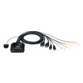Aten CS22H-AT 2 Port USB 4K @60Hz HDMI Cable KVM Switch with Remote Port Selector