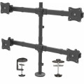 StarTech ARMQUAD Desk Mount Quad Monitor Arm, 4 VESA Displays up to 27" (17.6lb/8kg), Ergonomic Height Adjustable Articulating Pole Mount - Height Adjustable - 4 Display(s) Supported - 33 cm to 68.6 cm (27") Screen Support - 31.93 kg Load Capacity - 75 x