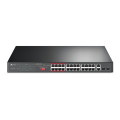 TP-LINK TL-SL1226P 24-Port 10/100Mbps + 2-Port Gigabit Unmanaged PoE+ Switch , Up To 250W For all PoE Ports, Up To 30W Each PoE Port