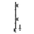 Brateck LDT57-C02V Vertical Pole Mount Dual-Screen Monitor Mount Fit Most 17'-32' Monitors, Up to 9kg per screen VESA 75x75/100x100