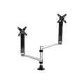 StarTech ARMDUAL30 DUAL MONITOR DESK MOUNT <30", <24" (STACKED), <9KG, FULL MOTION, SILVER, VESA