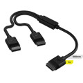 Corsair CL-9011124-WW iCUE LINK Cable, 1x 600mm Y-Cable with Straight connectors, Black