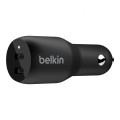 Belkin CCB002BTBK BoostCharge Dual 36W USB-C Car Charger - Black, 2xUSB-C(18W),Safe & Optimized,Best for Apple & Samsung,$2,500 CEW, 2 Years Warranty