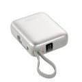 Choetech 6932112110336 B832-SL Mini 35W 10,000mAh Power Bank with LED Display + USB-C Cable Silver