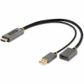 StarTech 128-HDMI-DISPLAYPORT 1ft (30cm) HDMI to DisplayPort Adapter, 4K 60Hz HDR HDMI Source to DP Monitor, USB Bus Powered, HDMI 2.0 to DisplayPort 1.2 - 1ft HDMI to DisplayPort Adapter converts and boosts any HDMI 2.0 source to a DP 1.2 output; Support