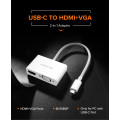UGREEN 6957303838431 30843 Type C to VGA female+HDMI converter - White