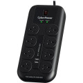CyberPower CPSURGE08USB-ANZ 8-port Surge Protector with 2 x USB Charging Ports - 5 Yrs Adv. Replacement WTY
