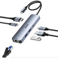 BENFEI B0DC73445L 000379GY 6-in-1 USB C Hub with 4K HDMI / 2 x USB-A / USB-C 5Gbps Data / 100W PD / Gigabit RJ45 for I-phone15/16 / Mac /PC