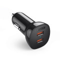 Choetech 6971824977134 TC0008-BK 36W Dual USB-C Car Fast Charger PD 3.0 QC 3.0 Black