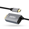 Choetech 6932112102157 XCH-M180-GY-V2 Unidirectional adapter USB-C (male) to HDMI 4K 60Hz (male) + PD100W Power Delivery 1.8M