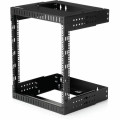 StarTech RK12WALLOA 2-Post 12U Heavy-Duty Wall Mount Network Rack, 19" Open Frame Server Rack with Adjustable Depth, Data Rack for IT Equipment~ - 2-Post 12U open frame network rack with adjustable depth (12-20in) - Durable heavy-duty 19" data server rack