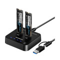 Simplecom SD550V3 USB 3.2 Gen2 to Dual Bay NVMe M.2 SSD Docking Station Duplicator Offline Clone