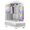 Antec CX700 ARGB WHITE CX700 ARGB - White, Mid Tower, ATX/Micro-ATX/ITX, 270° Tempered Glass, USB-C, 3× ARGB PWM Fans, 360mm Radiator, 1Yr Wty