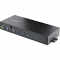 StarTech 5G16AINDS-USB-A-HUB 16-Port Industrial USB 3.0 Hub 5Gbps, Mountable, Terminal Block Power Up to 120W Shared, USB Charging, Dual-Host Hub/Switch - 16 USB-A 3.2 Gen 1 (5Gbps shared) Downstream Facing Ports (DFP) w/dual-host switch/hub - Steel enclo