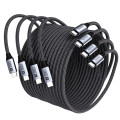 BENFEI 6971785943599 000382GY-4P USB C Fast Charging 60W Cable, 4-Pack(3.3ft/1M x 2 + /6.6ft/2M x 2) Nylon Braided Cable for I-phone 15/16/17 and Samsung / Google phone.