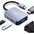 BENFEI B0CJPR27KX 000310GY USB-C 4in1 HUB - USB-C to HDMI / VGA / USB3.0 / USB-C PD Adapter Compatible with MacBook / Surface Book / Pixelbook