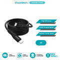 Choetech 6971824975222 XCC-1007 USB 3.1 Gen2 100W 10Gbps 4K USB-C Cable 2M Braided Black