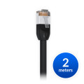 Ubiquiti UACC-CABLE-PATCH-OUTDOOR-2M-BK UniFi Patch Cable Outdoor 2M Black, Single Unit All-weather, RJ45 Ethernet Cable, Category 5e, Weatherproof
