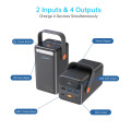 Choetech 6932112104786 B664 50000mAh PD65w 2 inputs & 4 Outputs + LED Flashlight + LCD Display Power Bank