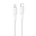 Belkin CAA022FQ1MWH BoostCharge Pro Braided Lightning to USB-C Cable (1M) - White ,3A/15W, 480Mbps,350K+ Bends,Apple, MFI-Certified, 2 Years Warranty