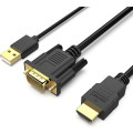 BENFEI B08MF2L1ZF 000324BK VGA to HDMI Cable with Audio, 1080P Uni-Directional 1.8M Cable