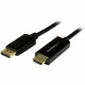StarTech DP2HDMM2MB 6ft (2m) DisplayPort to HDMI Cable, 4K 30Hz Video, DP 1.2 to HDMI Adapter Cable Converter for HDMI Monitor/Display, Passive - 6.6ft/2m Passive DisplayPort to HDMI cable converter - 4K 30Hz/1080p/7.1 Audio/HDCP 1.4/DPCP; DP 1.2 to HDMI