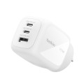 Belkin WCH018AUWH BOOSTCHARGE PRO 3-PORT GAN WALL CHARGER 70W, WHITE