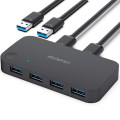 BENFEI 6971785943216 000354BK USB 3.0 Switch : 2 Computers Share 4 USB for PC / Mouse / Keyboard / Printer / Scanner