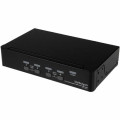 StarTech SV431DPUA 4 Port USB DisplayPort KVM Switch with Audio - 4 Computer(s) - 1 Local User(s) - WQXGA - 3840 x 2400 - 8 x USB - 5 x DisplayPort - Rack-mountable, Desktop
