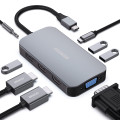 BENFEI 6971785944190 000335GY USB-C Hub with Triple Display, 8-in-1 Docking Station (100W PD, Dual 4K HDMI, VGA, 3x USB 3.0)
