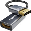 BENFEI B07JFTK8YV 000218GY 4K DisplayPort to HDMI Adapter Uni-Directional Aluminum Shell, Nylon Braided