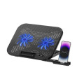 Rapoo CF200. BLACK Laptop Cooling Pad CF200, 2 High-Efficiency Cooling Fans, 6 Adjustable Angles, Multi-Functional & Versatile