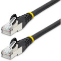 StarTech NLBK-7M-CAT6A-PATCH 7m CAT6a Ethernet Cable, Black Low Smoke Zero Halogen (LSZH) 10 GbE 100W PoE S/FTP Snagless RJ-45 Network Patch Cord - Cable for Network Device - First End: 1 x RJ-45 Network - Male - Second End: 1 x RJ-45 Network - Male - 10