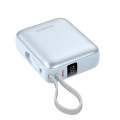 Choetech 6932112110343 B832-BL Mini 35W 10,000mAh Power Bank with LED Display + USB-C Cable Light Blue