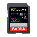 Sandisk SDSDXXG-032G-GN4IN 32GB Extreme PRO Memory Card 95MB/s Full HD & 4K UHD Class 30 Speed Shock Proof Temperature Proof Water Proof X-ray Proof Digital Camera