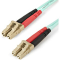 StarTech 450FBLCLC2 2m (6ft) LC/UPC to LC/UPC OM4 Multimode Fiber Optic Cable, 50/125µm, 100G, Low Insertion Loss, LSZH Fiber Jumper Cord - 2m (6.6ft) OM4 Multimode LC/LC-UPC Fiber Cable; 1/10/40/100 Gbps Full Duplex; 50/125µm Core w/ Aramid Sheath; Bandw