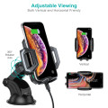 Choetech 6971824970241 T521-S Qi Certified10W Fast Wireless Car Charger Stand for all Qi wireless phone, Black