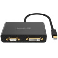 UGREEN 6957303814404 10440 3-in-1 Mini DisplayPort to HDMI&VGA&DVI converter--Black