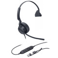 Yealink UH42-M-MS-C/A UH42 Mono Teams USB-C/A Microsoft Certified Teams USB Wired Headset, Noise-Canceling Microphone, Leather Ear Cushions Controller Teams button