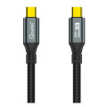 Just You PC CB-CC-321 Oxhorn USB 3.2 Gen 2×2 1m USB-C to USB-C 20Gbps 8K@60Hz 20V 100W E-Marker Chip Black fast charging & Video cable Laptop Phones Tablet USB-C Device