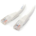StarTech M45PAT15MWH 15m Cat5e White Molded RJ45 UTP Cat 5e Patch Cable - 15 m Patch Cord - Cable for Network Device, Distribution Panel, Workstation - First End: 1 x RJ-45 Network - Male - Second End: 1 x RJ-45 Network - Male - Patch Cable - Gold Plated