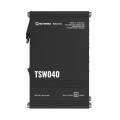 Teltonika TSW040000000 TSW040 - 8-port PoE+ Switch (7-57 VDC, or 44-57 VDC for PoE-out) Integrated DIN Rail Bracket - 10/100 Mbps, supports auto MDI/MDIX crossover