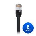 Ubiquiti UACC-CABLE-PATCH-OUTDOOR-8M-BK UniFi Patch Cable Outdoor 8M Black, Single Unit All-weather, RJ45 Ethernet Cable, Category 5e, Weatherproof