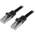 StarTech N6SPAT5MBK 5m Cat6 Patch Cable - Shielded (SFTP) Snagless Gigabit Network Patch Cable - Black - Deliver high-performance Gigabit network connections, free of noise & EMI/RFI interference - Cat6 Cable - 5m Cat6 Patch Cable - Black Cat 6 Patch Lead