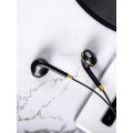 KIVEE 6971239572818 MT05W Ultra bass, 360 surround music Earphone 3.5mm with Mic control - 1.2M Black