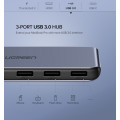 UGREEN 6957303857753 50775 Dual USB-C 5 in 1 Adapter USB3.0*3+USBC Female + PD Power converter