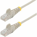 StarTech N6PAT15MGRS 15m Gray Slim CAT6 Ethernet Cable, Snagless RJ45, UTP, LSZH, 28AWG Pure Bare Copper, Slim Network Patch Cord - Slim UTP Cat6 Cable supports 10Gbps and 100W PoE; Ideal for crowded installations; 36% slimmer for improved airflow; Low Ne