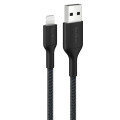 Belkin CAA020FQ1MBK BoostCharge Pro Braided Lightning to USB-A Cable (1M) - Black , 2.4A/15W, 480Mbps, 350K Bends, MFI-Certified, 2 Years Warranty