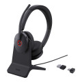 Yealink BH74-CH-MS-C/A BH74 with Stand Teams USB-C/A Bluetooth Headset, Active Noise Cancellation, Acoustic Shield, Wireless range 50 m, talk time of up to 32 hours